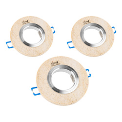 Vitar Round Set of Downlights 3xGU10 Max.6W LED Sandstone