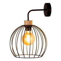 Coop Wall Lamp 1xE27 Max.60W Oiled Oak/Black Metal 28841104