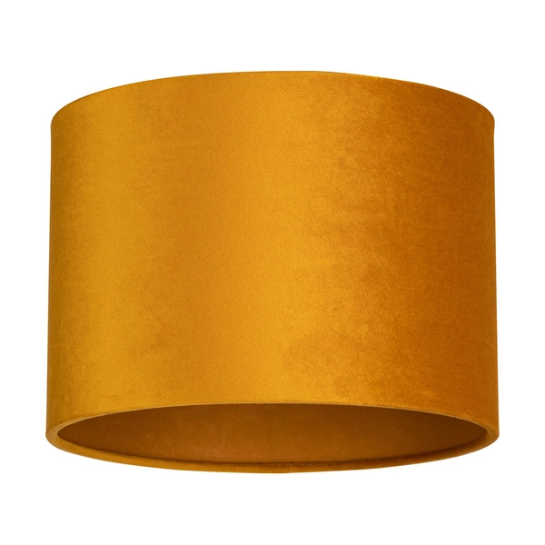 Lampshade Cylinder E27 H30 Mustard Velvet A0580