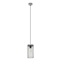 Timeo Pendant Lamp 1xE27 Max.60W Stained Pine Gray/Black PVC Cable/Black Metal 195109157