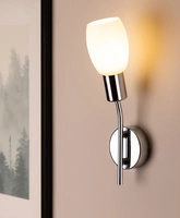 Tosca Wall Lamp 1xE14 Max.40W Chrome Metal/White Glass 9033128