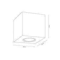 Wooddream Square Ceiling Lamp 1xGU10 Max.6W Oiled Oak 2076174