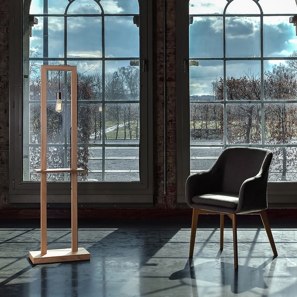 Monopod Floor Lamp 1xE27 Max.15W Oiled Oak/Anthracite 6460174