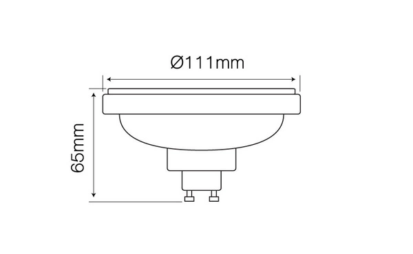 LED bulb ES111 GU10 230V 12W 750lm 45° daylight white 4000K