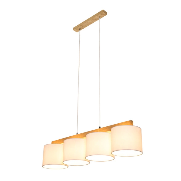 Aprillia Pendant Lamp 4xE27 Max.25W Oiled Oak/Transparent PVC/White 524410404
