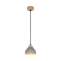 Tristan Pendant Lamp 1xE14 Max.40W Oiled Oak/Black/Grey 1929174
