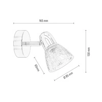 Alga Wall Lamp 1xE14 Max.40W Chrome Metal/Transparent Glass 3870128