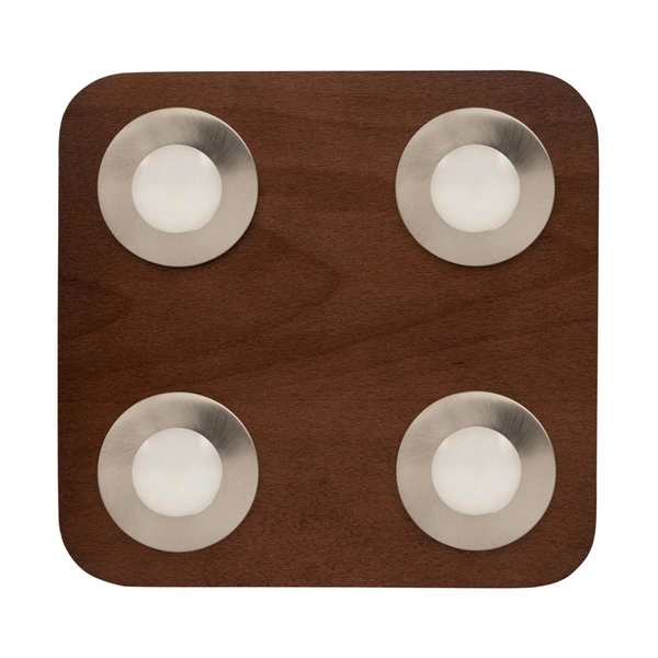 Sunniva Ceiling Lamp Incl.4xLED 5W Walnut/Satin 2291476