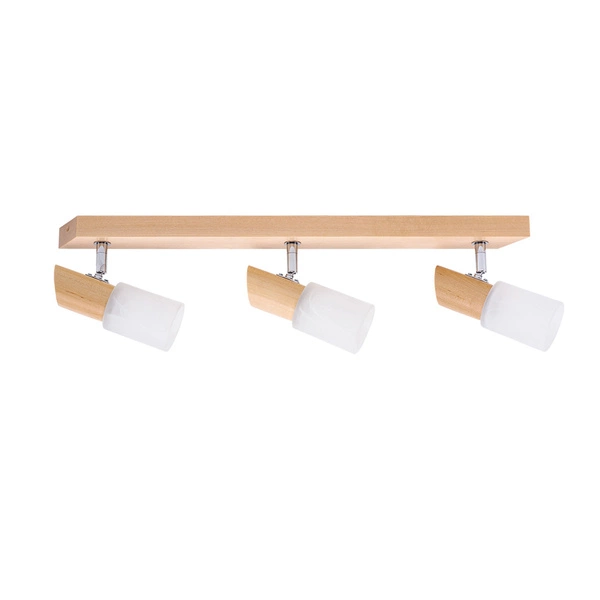 Birgit Ceiling Lamp 3xE14 Max.40W Birch Wood/Alabaster Glass