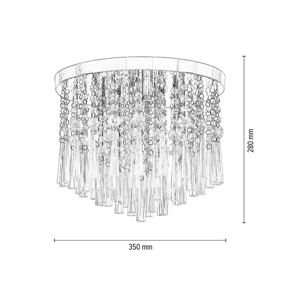 Luxoria Lampa Sufitowa Incl, 4xG9 3W Chrom/Transparentny 9018428