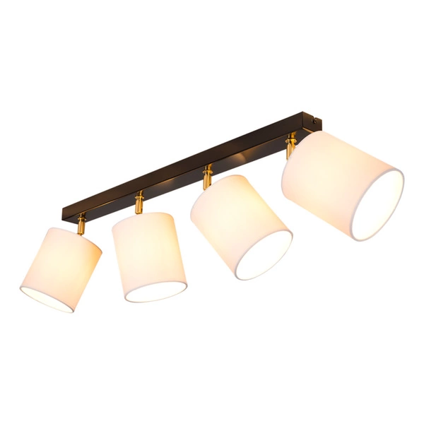 Aprillia Lampa Sufitowa 4xE27 Max.25W Czarny/Złoty/Biały 56344404