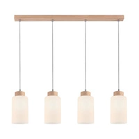 Bosco Pendant Lamp 4xE27 Max.60W Oiled Oak/Transparent/White 1720474
