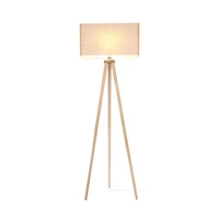 Boho Floor Lamp 1xE27 Max.40W Oiled Oak/Transparent PVC/Beige 741910174