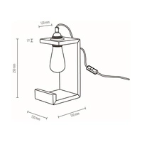 Elle Table Lam 1xE27 Max.15W Kabel z dębu olejowanego/czarnej tkaniny 7669174