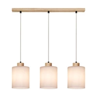 Zefir Lampa Wisząca 3xE27 Max.60W Dąb Olejowany/Transparentny PVC/Biały 111860374