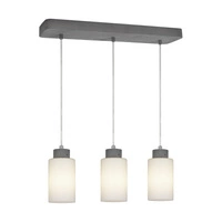 Karla Lampa Wisząca 3xE27 Max.60W Szary/Transparentny/Biały Mat 9160336