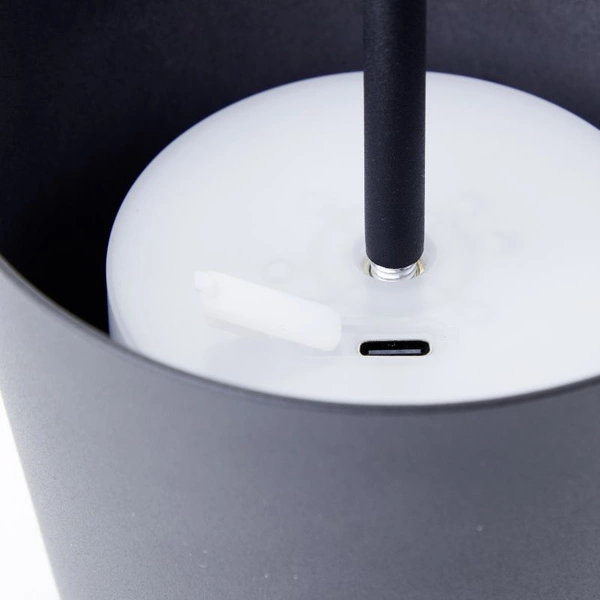 Lampka stołowa bezprzewodowa regulowana wysokość Xaana LED DIM | Czarny