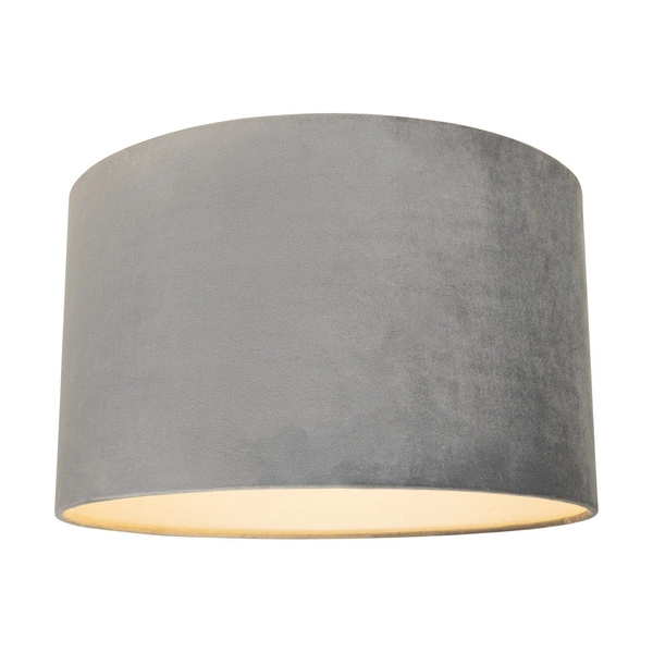 Lampshade Cylinder E27 H35 Gray Velvet A0595
