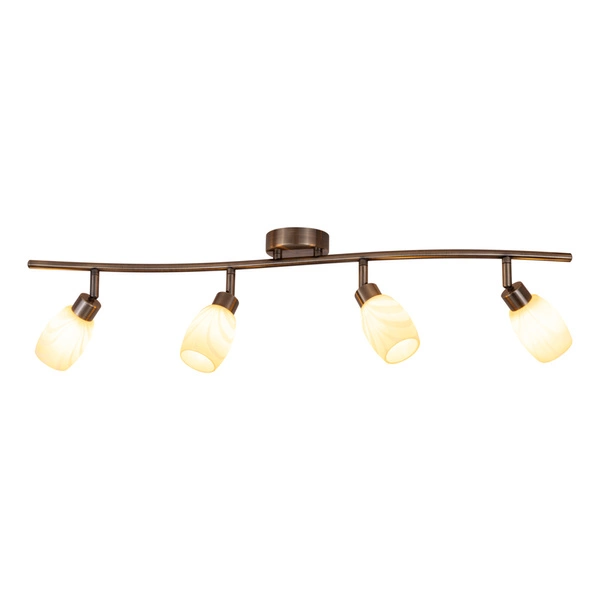 Clea Ceiling Lamp Incl. 4xG9 Max.28W Patina Metal/Ecru Glass 2213411