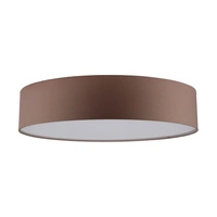 Josefina Ceiling Lamp 1xLED Integrated 2600lm 2700K 30W White Metal/Brown Fabric Shade 4794802