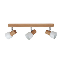 Svantje Ceiling Lamp 3xE14 Max.40W Oiled Oak/Chrome/White