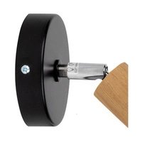 Elmin Wall Lamp 1xE27 Max.25W Oiled Oak/Black Metal 2264104