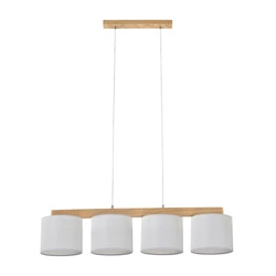 Aprillia Pendant Lamp 4xE27 Max.25W Oiled Oak/Transparent PVC/Grey 524510404