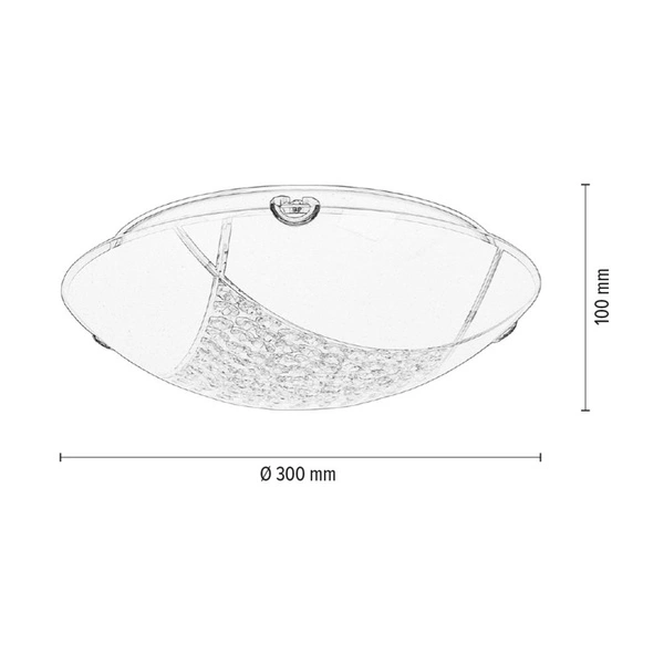 Carolina Ceiling Lamp 1xLED Integrated 1650lm 2700K 15W White Metal/White-Transparent Glass 4593102