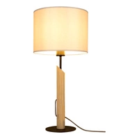 Colette Grey Table Lamp 1xE27 Max.60W Stained Pine Gray/Black Metal/Black Fabric Cable/Gray Fabric Shade 862217104