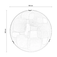 Lampa sufitowa Chicago w zestawie 1xLED 1650lm 2700K 18W Chrom Metal/Biało-Przezroczyste Szkło 4224112