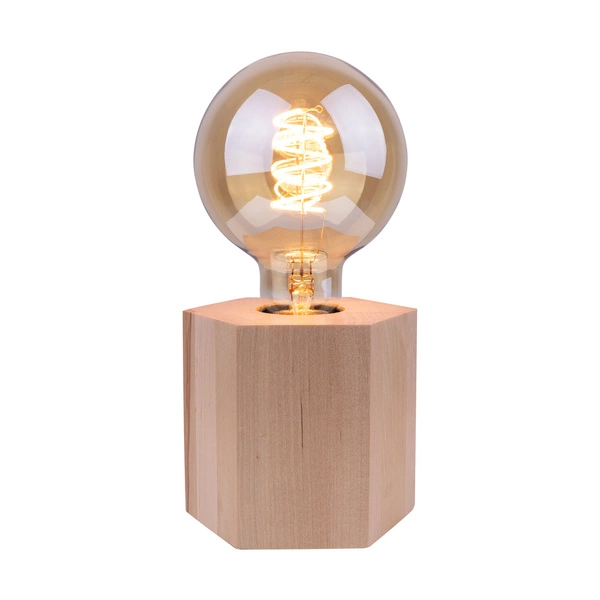 Lampa stołowa Fofi 1xE27 Max.25W Drewno brzozowe/Czarny kabel PVC 7016010400000