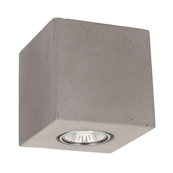 Concretedream Square Ceiling Lamp Incl.1xLED GU10 5W Gray Concrete 2576136