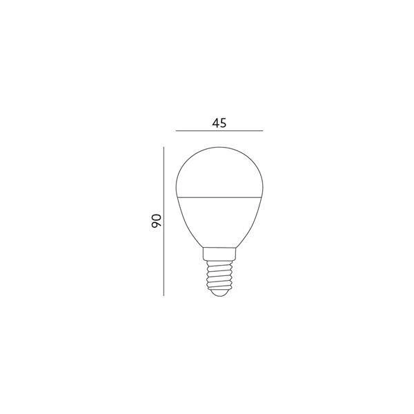 LED bulb E14 9W neutral 4000K G45 PREMIUM