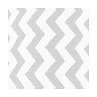 Lampshade Cylinder E27 H40 White-Blue Cotton with zigzag pattern A0268