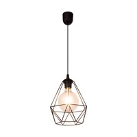 Diament Pendant Lamp 1xE27 Max.60W Black Metal/Black Synthetic Material/Black PVC Cable 2179104