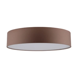 Josefina Ceiling Lamp 1xLED Integrated 2600lm 2700K 30W White Metal/Brown Fabric Shade 4794802