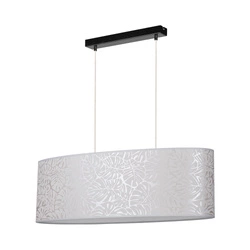 Mateo Pendant Lamp 2xE27 Max.40W Black Metal/Transparent PVC Cable/Beige Wallpaper 87811204