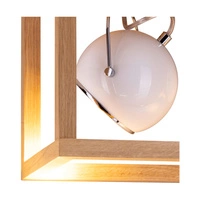 Roy Ceiling Lamp Incl.1xLED GU10 5W Oiled Oak/White Metal 5222174