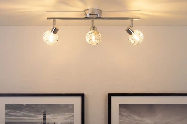 Lena Ceiling Lamp 3xG9 Max.28W Chrome Metal/Transparent Glass 2095328