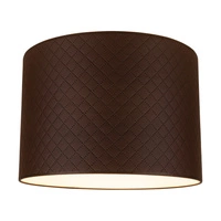 Lampshade Cylinder E27 H35 Brown Fabric A0941