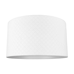 Lampshade Cylinder E27 H30 White ECO Leather A0954