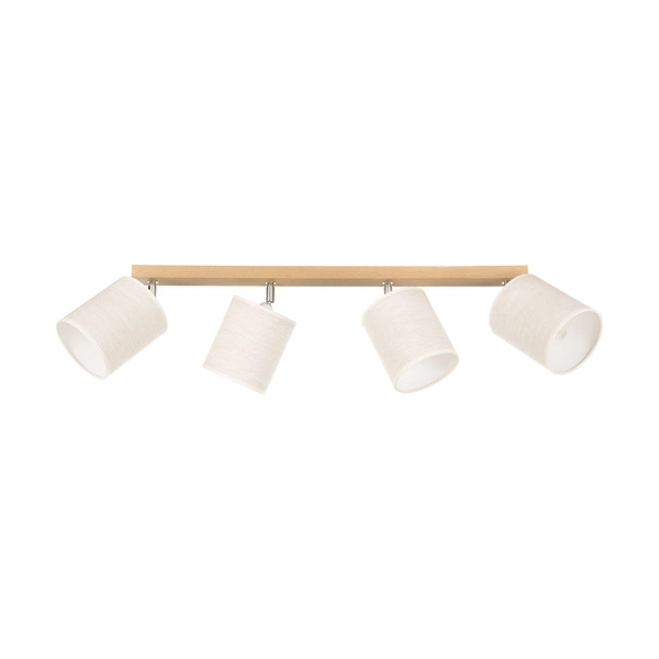 Boho Ceiling Lamp 4xE27 Max.25W Oiled Oak/Beige 56791474