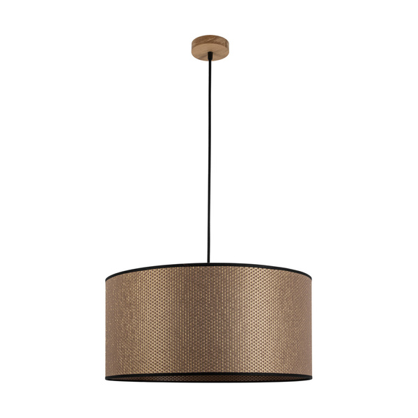 Benita Black Pendant Lamp 1xE27 Max.40W Oiled Oak // Brown-Black-Gold