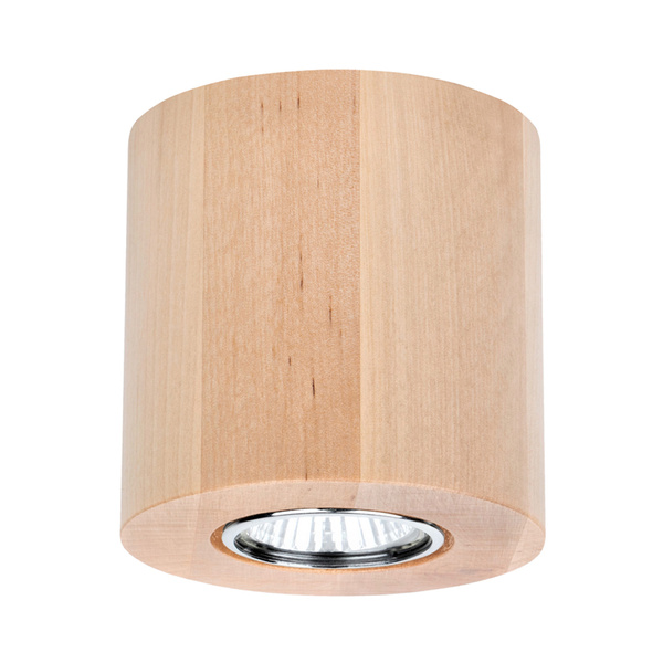 Wooddream Round Ceiling Lamp 1xGU10 Max.6W Birch Wood