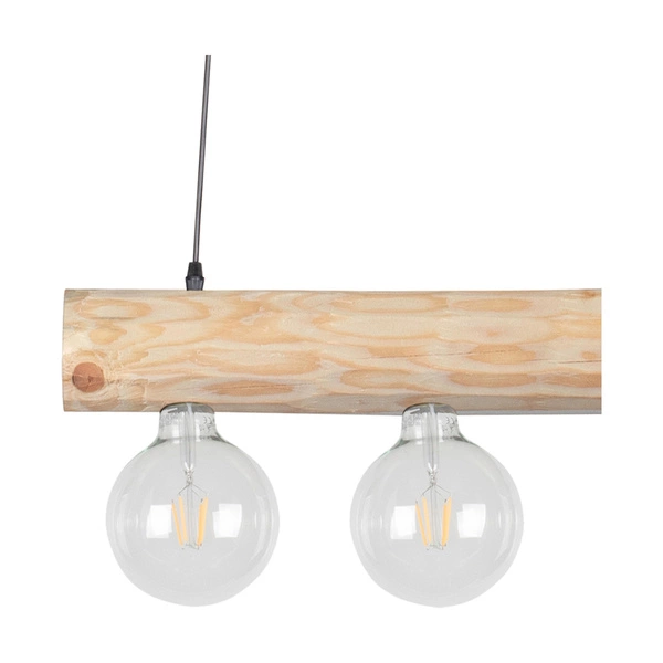 Trabo Simple Pendant Lamp 4xE27 Max.60W Natural Pine/Black Metal/Black PVC Cable 69860404
