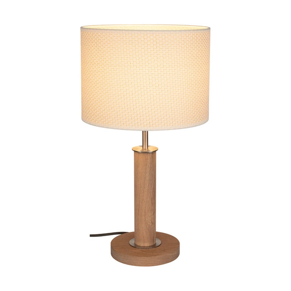 Benita Lampa Stołowa 1xE27 Max. 40W Dąb Olejowany/Nikiel Mat/Kremowy-Srebrny 7017400511528