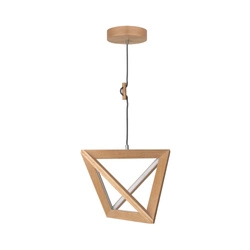 Trigonon Pendant Lamp 1xLED 24V Integrated 2500lm 3000K 27W Oiled Oak/Anthracite Fabric Cable 1209174