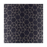 Lampshade Cylinder E27 H20 Black-Gold Wallpaper A0639