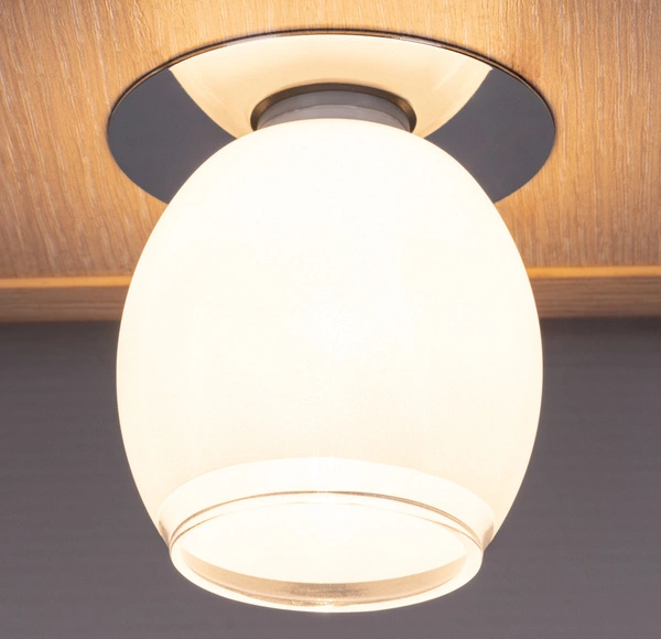Cristaldream Ceiling Lamp Incl. 1xG9 Max.28W Chrome Metal/White Glass/Transparent Glass 5191001