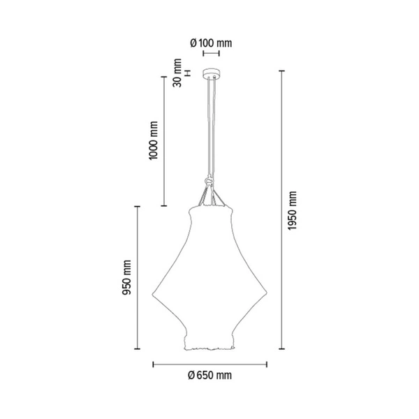 Reve Pendant Lamp 3xE27 Max.15W LED Oiled Oak/Cream Braided Cotton Cord/Natural Fabric Cable 18137374
